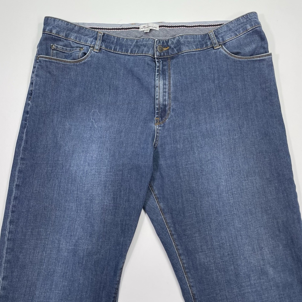 Peter Millar Jeans Men's 42 (41x29) Blue Denim Stretch 5 Pocket Slight Taper